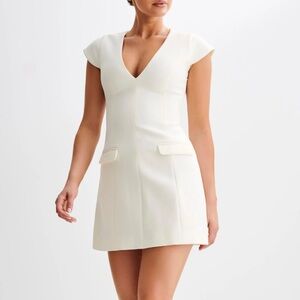 Meshki Kiernan Sleeveless Blazer Dress - Ivory